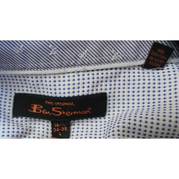 Ben Sherman Button Down Shirt Men's Size Large - 16 1/2 34-35 - Picture 5 of 7
